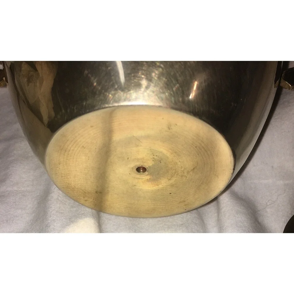 Vintage Brass Ginger Jar Vase Elephant Head Handles